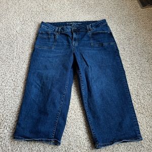 Maurices Wide Leg Denim Crops, 18